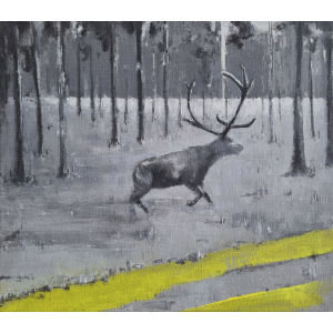 Carolien Wissing. Deer Run, 2018. 35x40cm