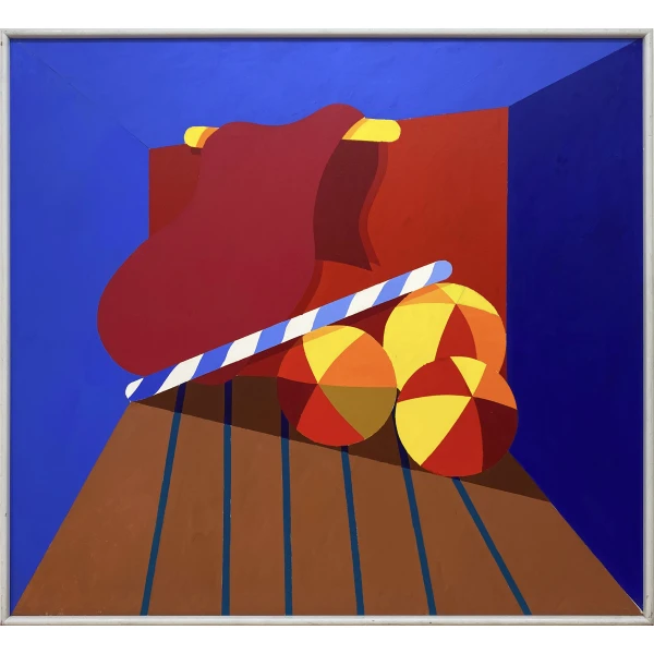 Per Arnoldi kubistisk maleri på lærred