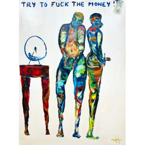 Henrik Busk Andersen. Try to Fuck the Money, 2023. 180x130cm