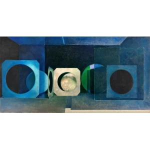 Anette Harboe Flensburg. Circles in a Blue Room, 2019.